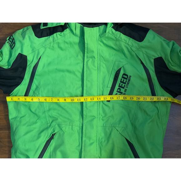 Speed and Strength Urge Overkill Men's Waterproof Motorcycle Jacket Green Sz XL - Picture 2 of 8